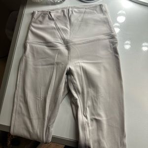 lululemon align leggings - mauve/white color 28”